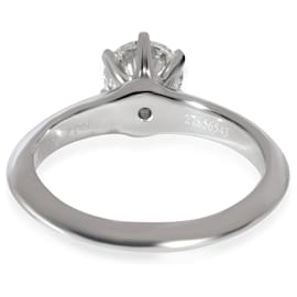 Tiffany & Co-TIFFANY & CO. Solitaire Diamond Engagement Ring in Platinum F VS2 0.93 ctw-Other