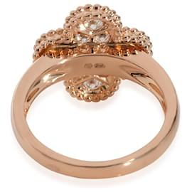 Van Cleef & Arpels-Van Cleef & Arpels Vintage Alhambra Diamond Ring in 18k Rose Gold 0.48 ctw-Other