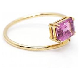 Autre Marque-Ring RAY Tourmaline and Gold.-Dark purple