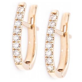 Autre Marque Orecchini in oro rosa e diamanti. D'oro
