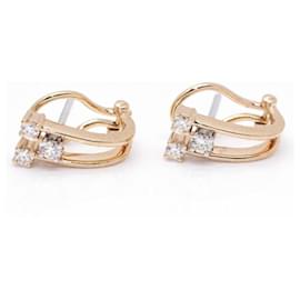 Autre Marque-TRIO Diamond Earrings.-Golden