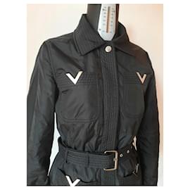 Red Valentino-Valentino Garavani Red line women waterproof jacket light puffer-Black