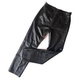 Gianni Versace Versace Versus vintage leather men black trousers Black