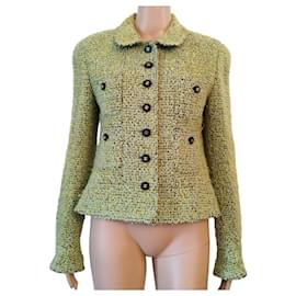 Chanel-CHANEL jacket in green wool 94to-Green
