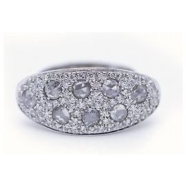 Autre Marque Ring aus Weißgold mit Diamanten. Silber