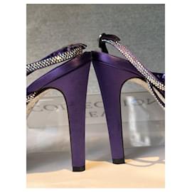 Rene Caovilla-Jewel Sandals-Dark purple