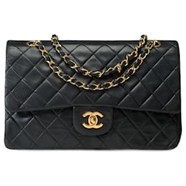 Chanel-Sac CHANEL Timeless/Classique en Cuir Noir - 101722-Noir