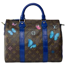 Louis Vuitton-Bolso LOUIS VUITTON Speedy en lona marrón - 101748-Castaño