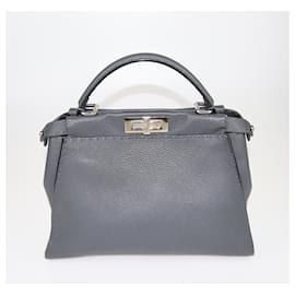 Fendi-Sac Peekaboo moyen Selleria gris Fendi-Gris