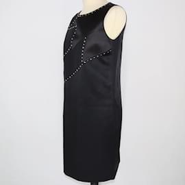 Versace-Vestido midi con tachuelas negro de Versace-Negro