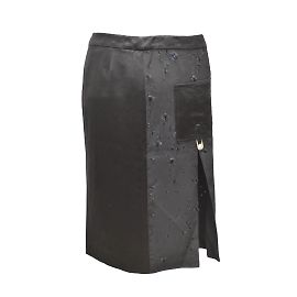 Falda Versace negra de viscosa S Negro