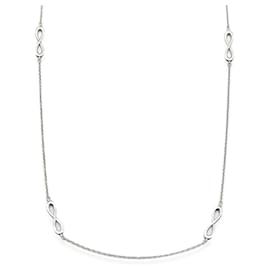 Tiffany & Co-TIFFANY & CO. Infinity 6 Stations Necklace in Sterling Silver-Other