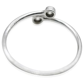 Tiffany & Co-TIFFANY & CO. Elsa Peretti Diamond Hoop Ring in Platinum 0.1 ctw-Other