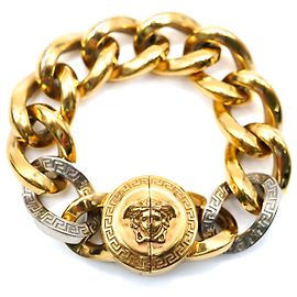 Versace Pulsera Tribute con cadena Medusa chapada en oro Otro