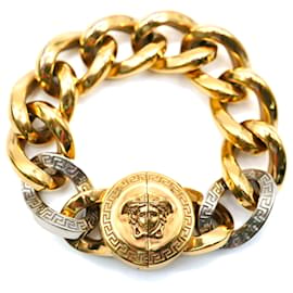 Versace-Pulseira de corrente Medusa banhada a ouro Versace Tribute-Outro