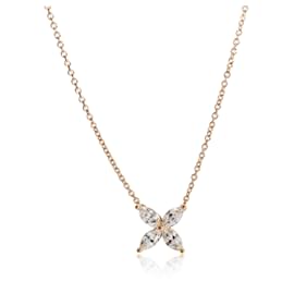Tiffany & Co-TIFFANY & CO. Pendentif diamant Victoria en 18k or rose 0.46 ctw-Autre