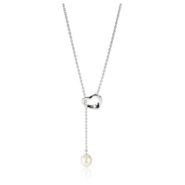 Tiffany & Co-TIFFANY & CO. Elsa Peretti Lariat-Halskette mit offenem Herz aus Sterlingsilber-Andere