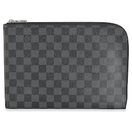 Louis Vuitton-Louis Vuitton Damier Graphite Canvas Pochette Jour PM-Black