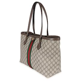 Gucci-Borsa media Ophidia Web Gucci in tela GG Supreme beige-Marrone