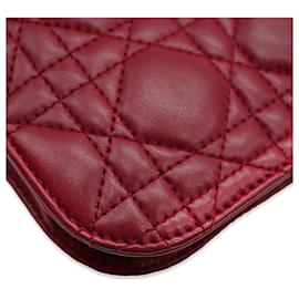Christian Dior-Christian Dior Bordeaux Lammleder Cannage Medium Dioraddict Flap Bag-Rot