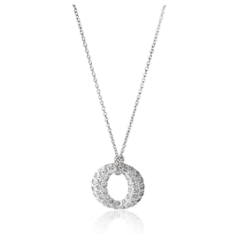 Tiffany & Co-TIFFANY Y COMPAÑIA. Colgante círculo de diamantes Sevillana en platino 0.75 por cierto-Otro
