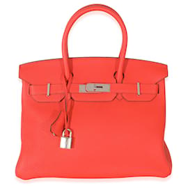 Hermès-Hermès Capucine Togo Birkin 30 PHW-Roja