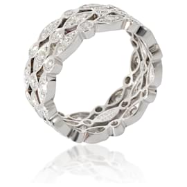 Tiffany & Co-TIFFANY & CO. Three Row Jazz Ring in  Platinum 1.2 ctw-Other