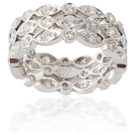 Tiffany & Co-TIFFANY & CO. Three Row Jazz Ring in  Platinum 1.2 ctw-Other