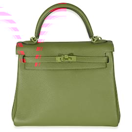 Hermès-Hermès Geranium Togo Retourne Kelly 25 GHW-Red