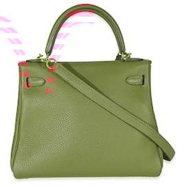 Hermès-Hermès Geranium Togo Retourne Kelly 25 GHW-Red