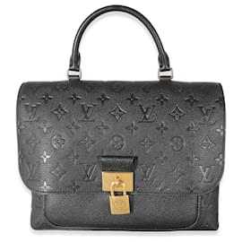 Louis Vuitton-Louis Vuitton Black Monogram Empreinte Leather Marignan-Noir