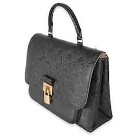 Louis Vuitton-Louis Vuitton Black Monogram Empreinte Leather Marignan-Noir