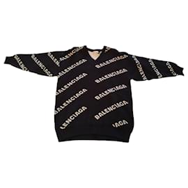 Balenciaga-Balenciaga sweater in black wool-Black