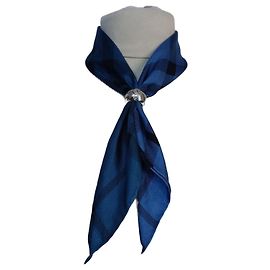 Sciarpa Quadrata in Seta Blu Burberry Blu