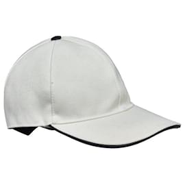 Gucci-Casquette de baseball en cuir et toile 08.338.986-Blanc