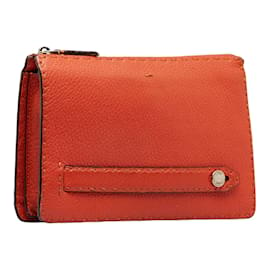 Fendi-Fendi Selleria Pochette Pochette en cuir 7Virginie350 en bon état-Orange