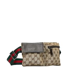 Gucci-Sac banane en toile GG  162962-Marron