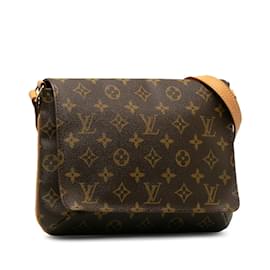 Louis Vuitton-Monogram Musette Tango kurzer Riemen M51257-Braun