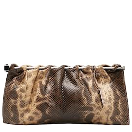Gucci-Leather Clutch Bag 004 0655-Brown