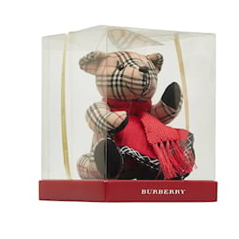 Burberry-Mouchoir ours en peluche à carreaux Nova 2 Ensemble de pièces-Marron