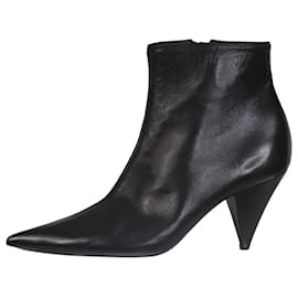 Céline-Black pointed toe ankle boots - size EU 38-Black