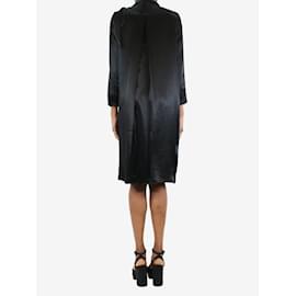Acne-Vestido camisero de raso negro - talla UK 6-Negro