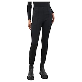 Balenciaga-Pantaloni neri con staffa - taglia UK 8-Nero