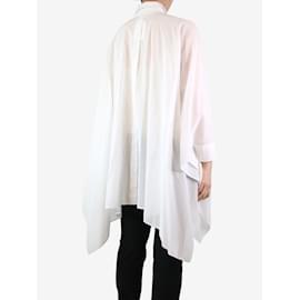 Hermès-Camisa fluida de algodón blanca - talla UK 10-Blanco