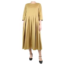 Autre Marque-Beige pleated dress - size UK 10-Other