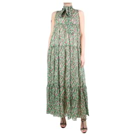 Autre Marque-Vestido largo floral sin mangas verde - talla UK 12-Verde