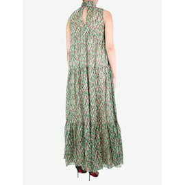 Autre Marque-Vestido largo floral sin mangas verde - talla UK 12-Verde