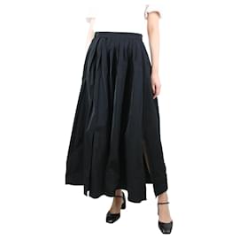 Autre Marque-Black nylon pleated skirt - size UK 10-Black