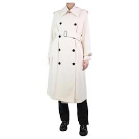 Acne-Cream double-breasted belted trench coat - size UK 10-Cream