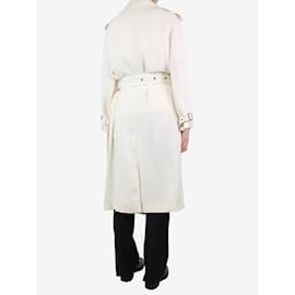 Acne-Cream double-breasted belted trench coat - size UK 10-Cream